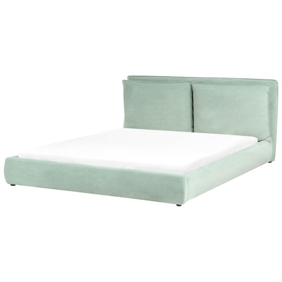 Säng med lamellram Sammet BAJONNA 180 x 200 cm Mintgrön