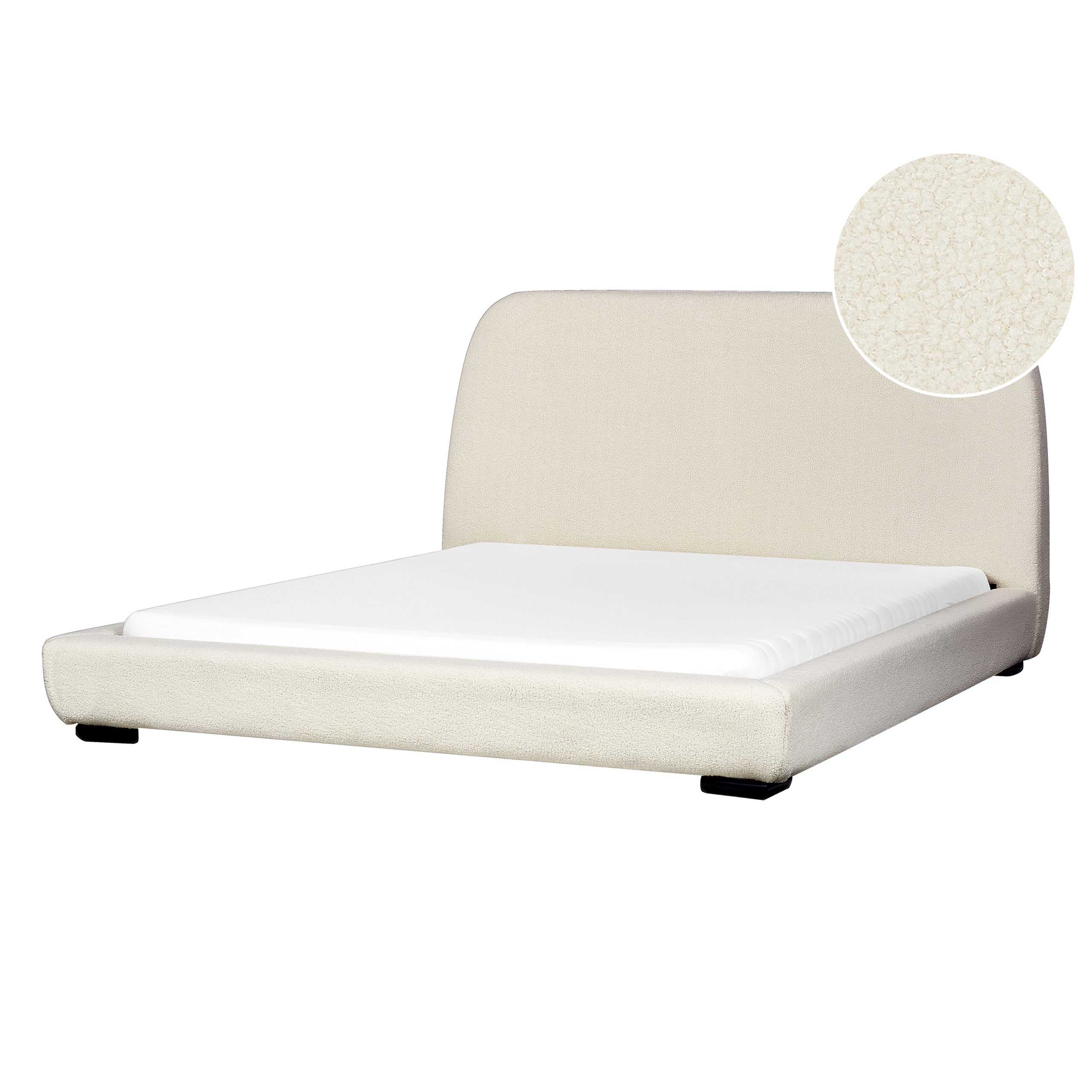 Vattensäng Bouclé ROISEL 160 x 200 cm Ljusbeige