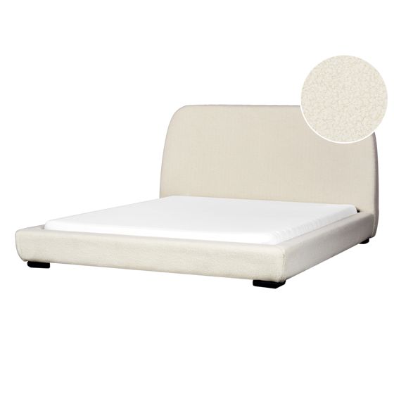 Vattensäng Bouclé ROISEL 160 x 200 cm Ljusbeige