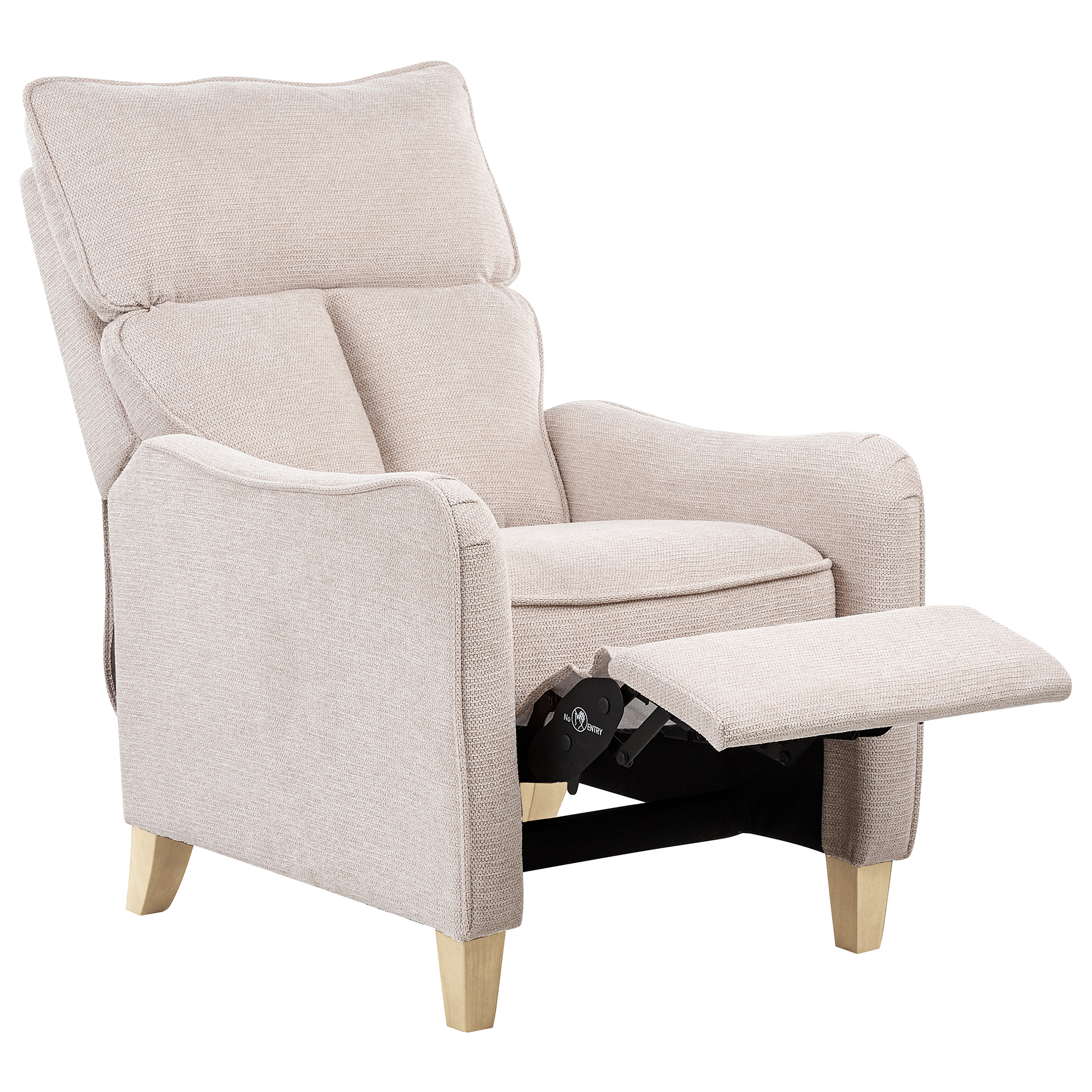 Reclinerfåtölj ROYSTON Inklusive fotstöd Ljusbeige