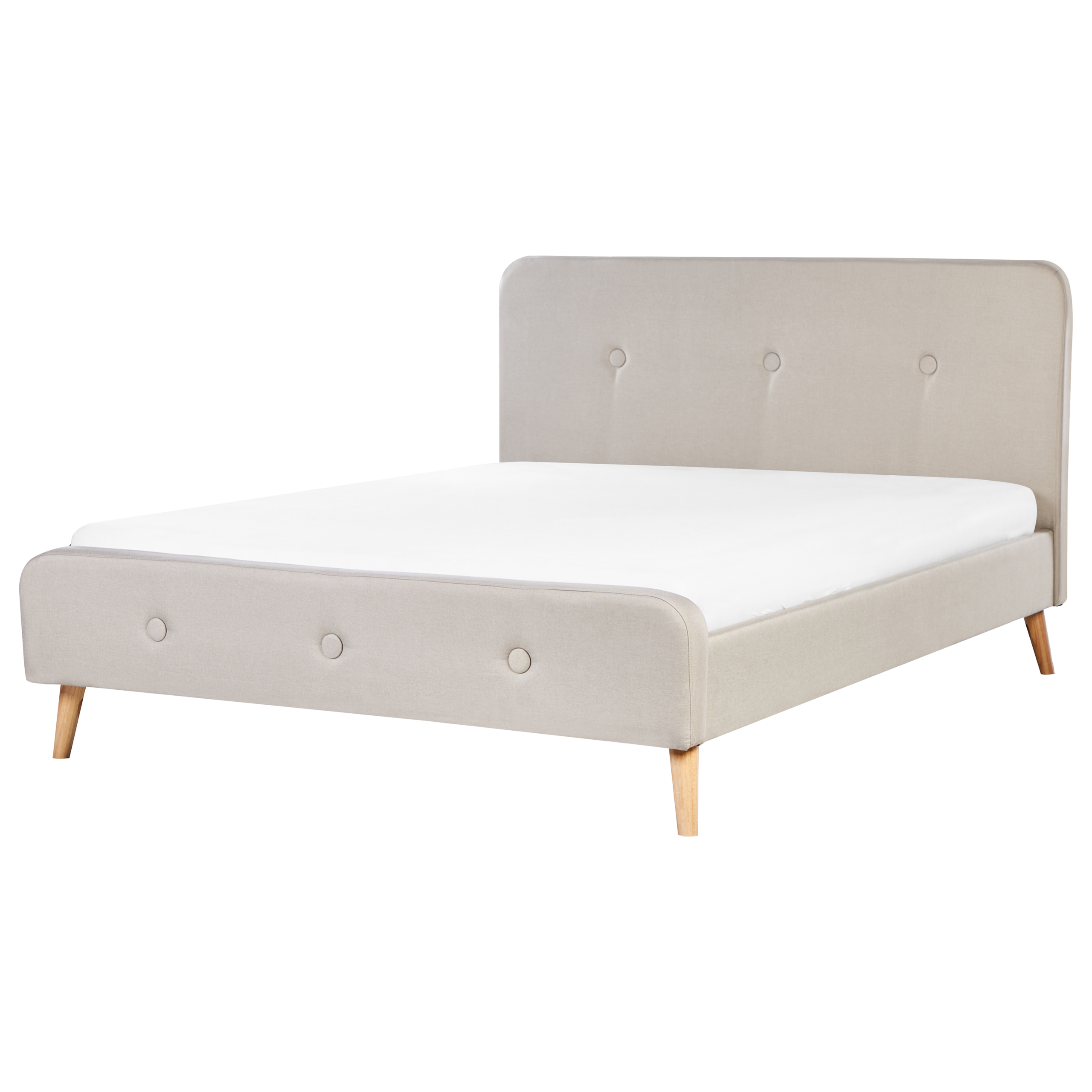 Säng med lamellram RENNES 160 x 200 cm Ljusbeige