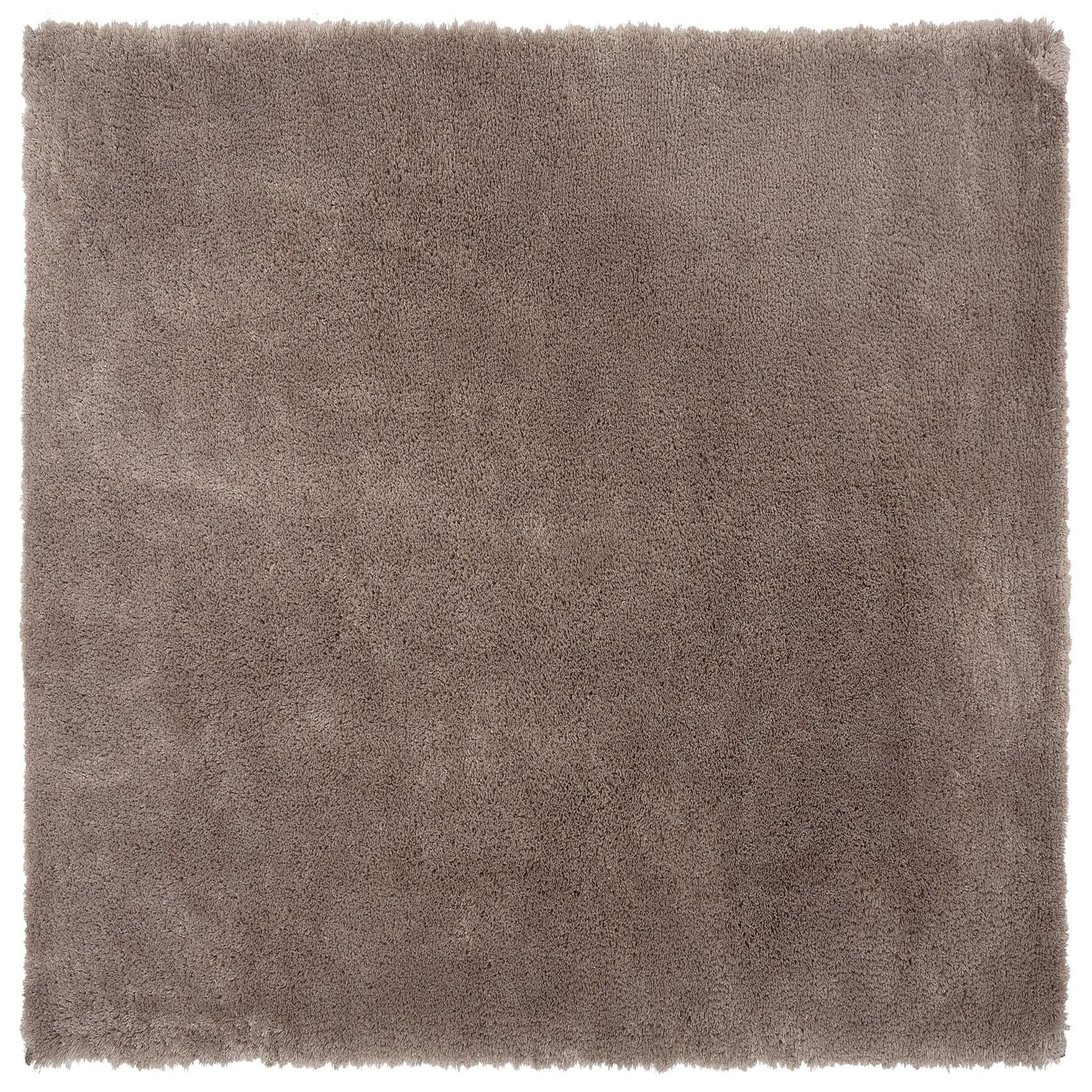 Matta med lång lugg EVREN Ljusbrun 200 x 200 cm
