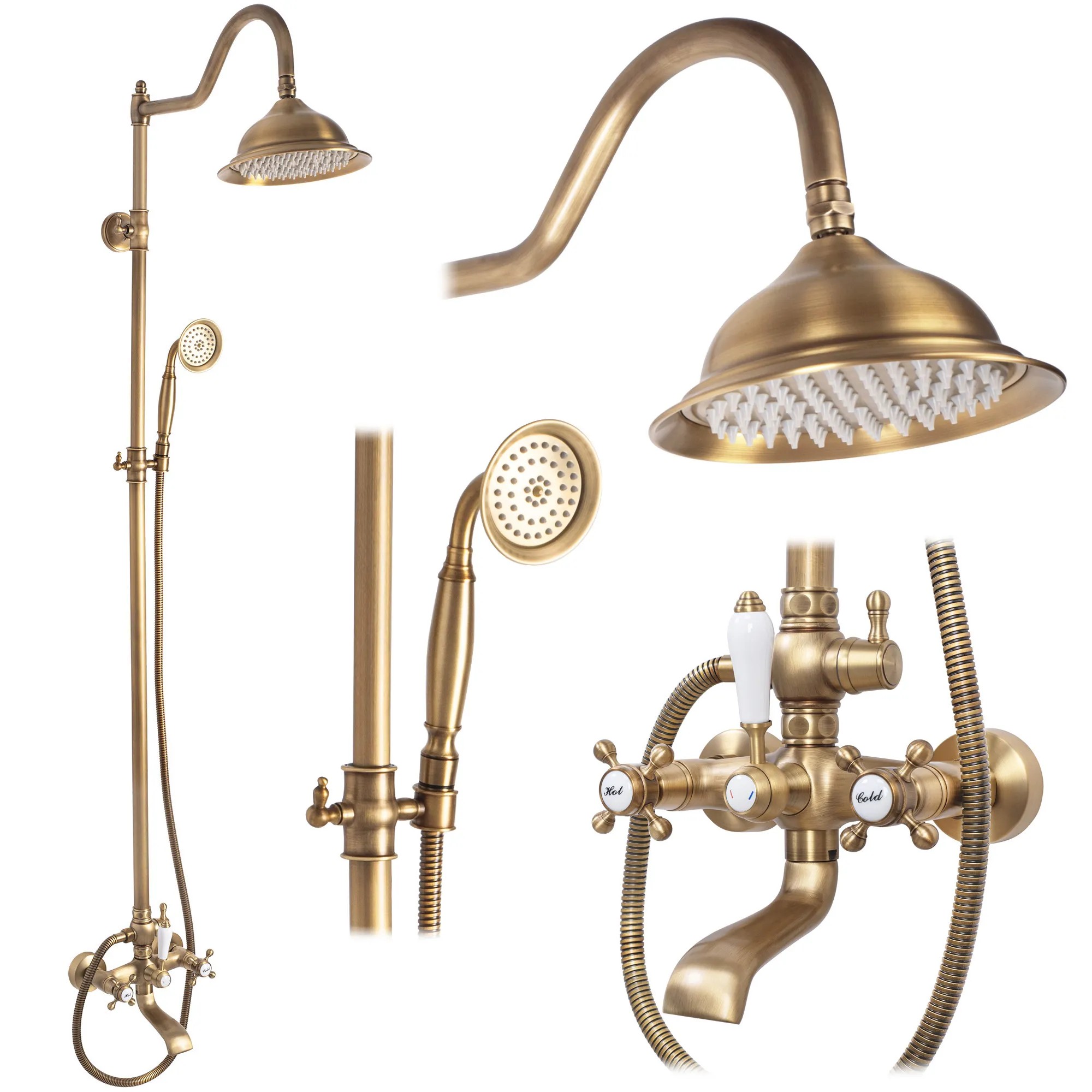 REA Duschset BERGAMO Gammelbrun, 50x21x150cm