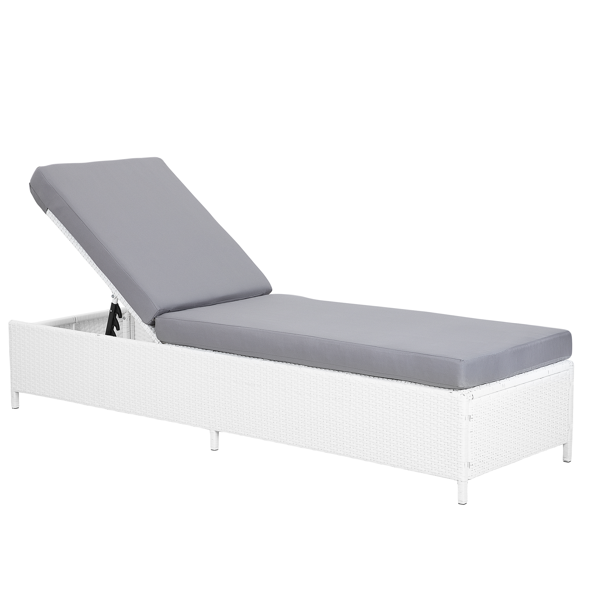 Solstol med dyna TURIN Konstrotting Vit