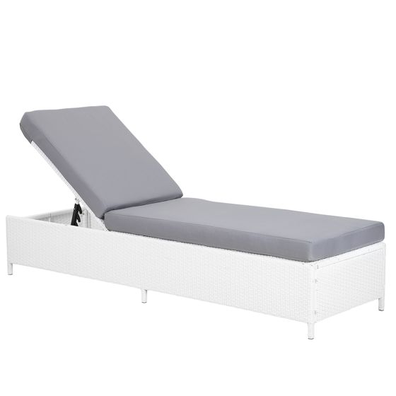 Solstol med dyna TURIN Konstrotting Vit