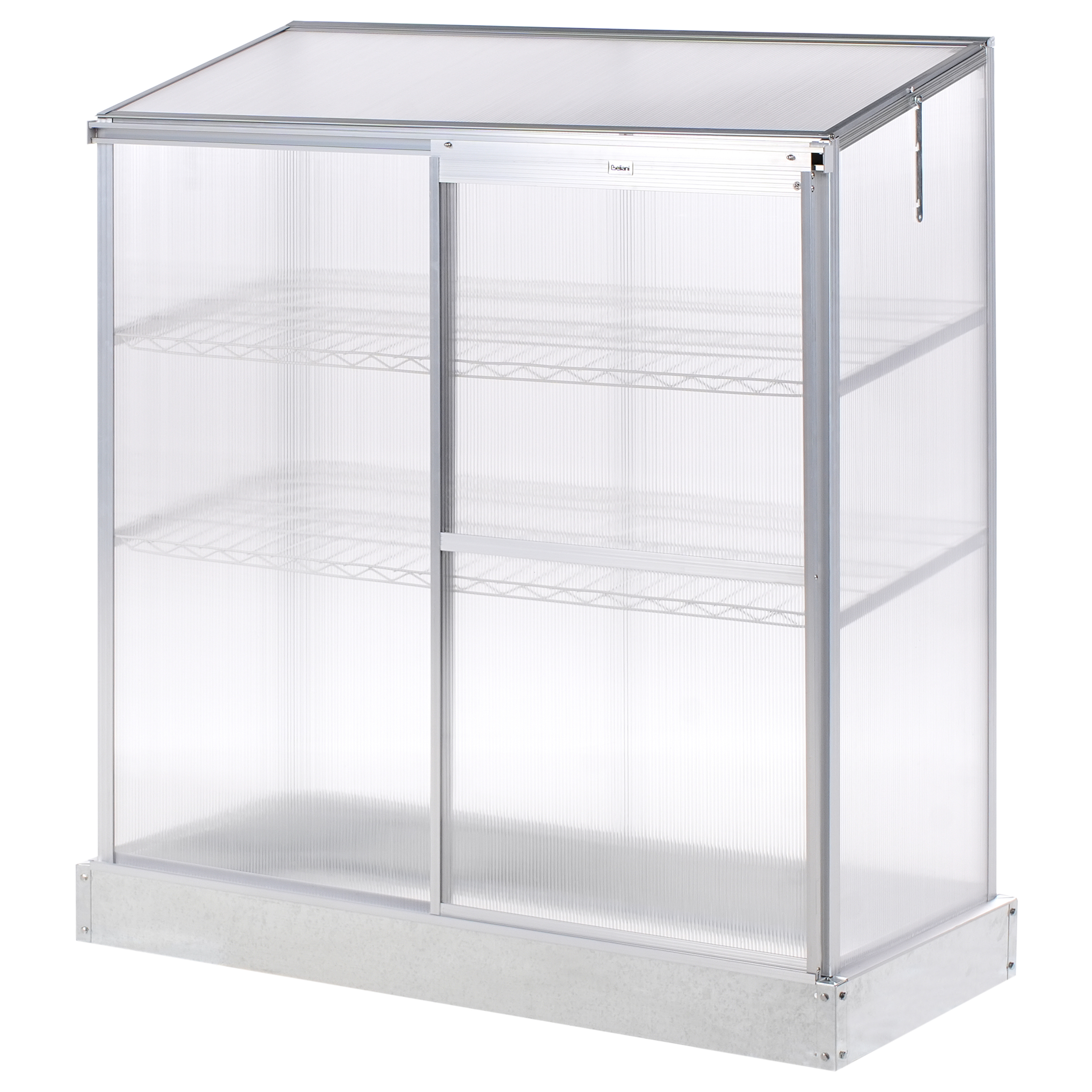 Växthus för balkong LECCE 129 cm 59 cm Silver