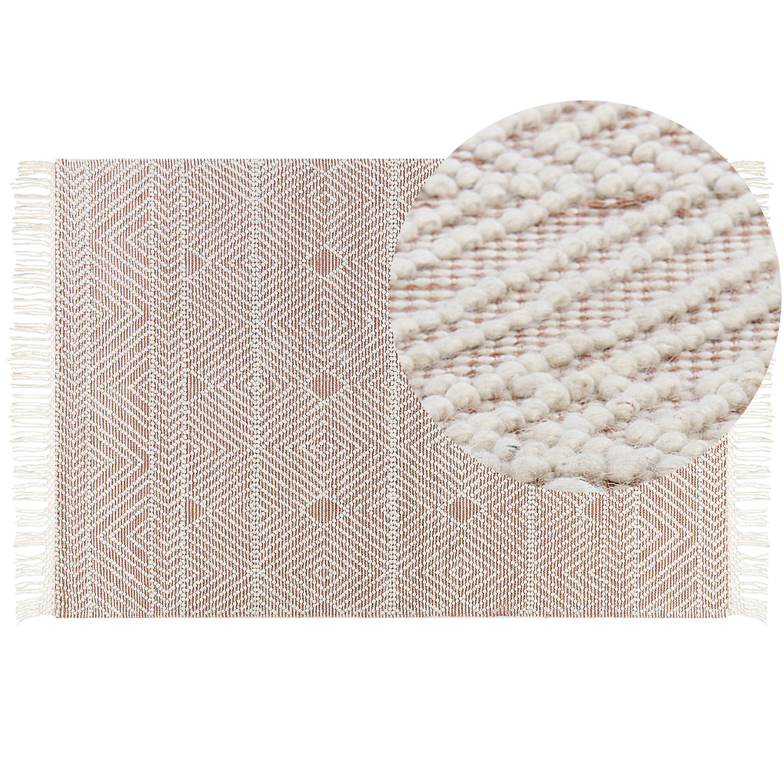 Matta KESTEL Brun Beige 160 x 230 cm Ull