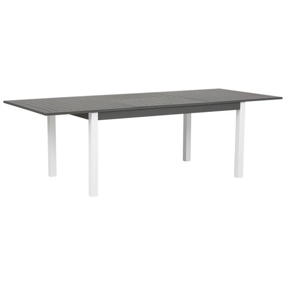 Utdragbart trädgårdsmatbord PANCOLE 168/248 cm 100 cm Metall Grå