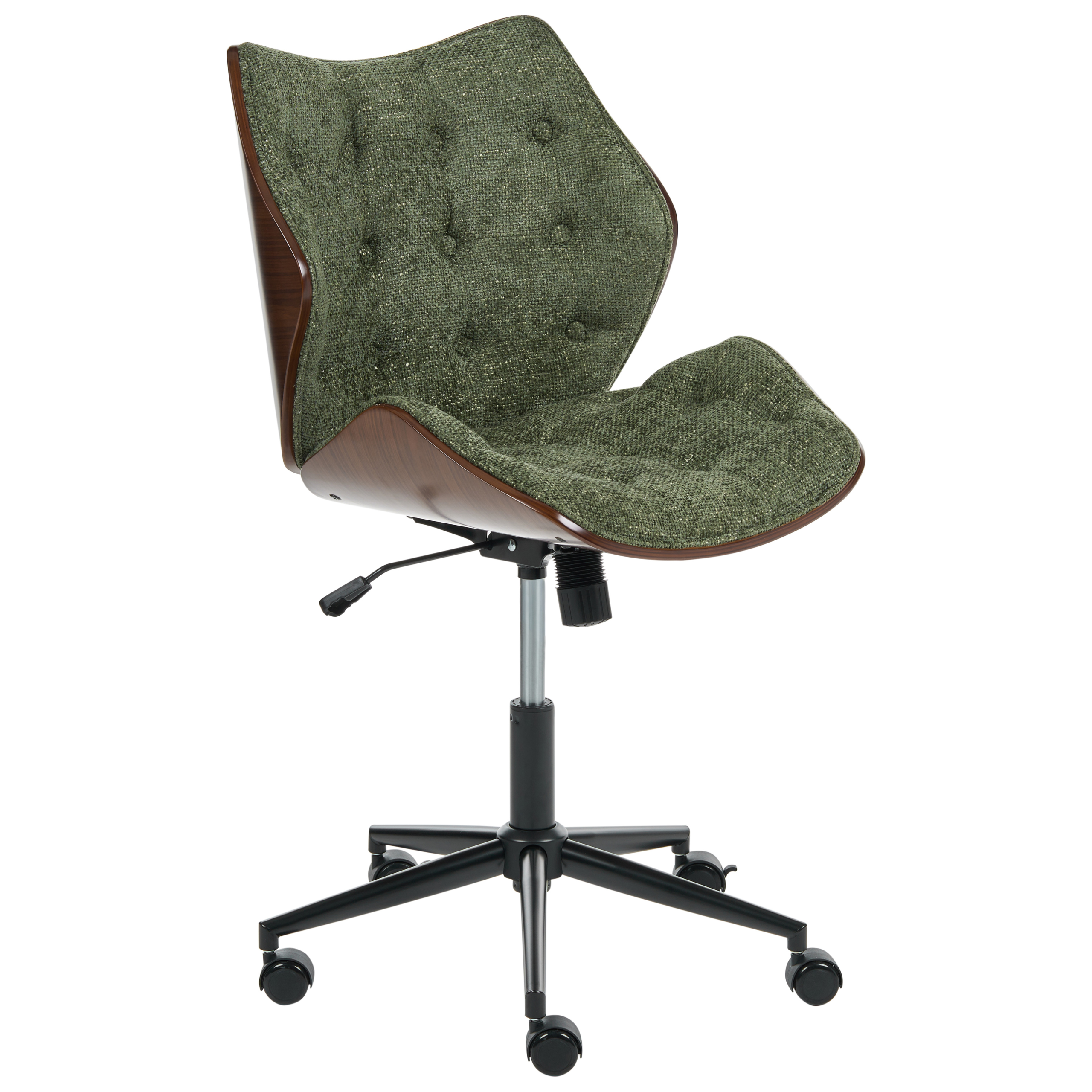 Skrivbordsstol LOMPOC Chenille Mörkgrön