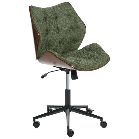 Skrivbordsstol LOMPOC Chenille Mörkgrön