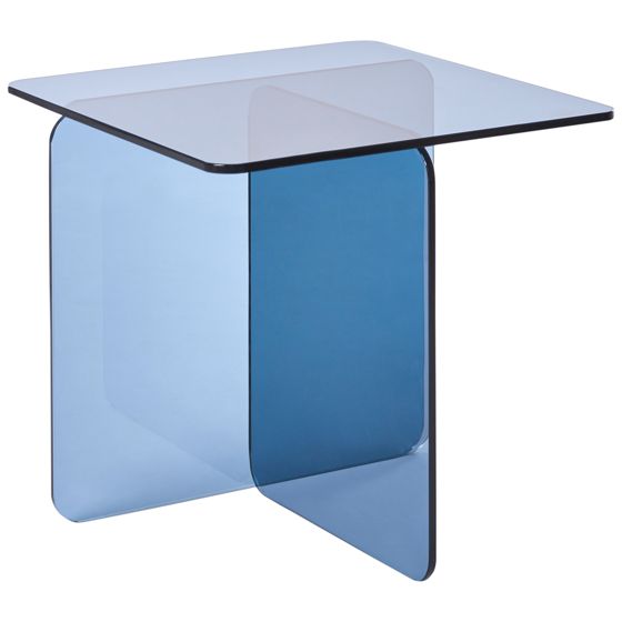 Sidobord AMISK Härdat glas Blå