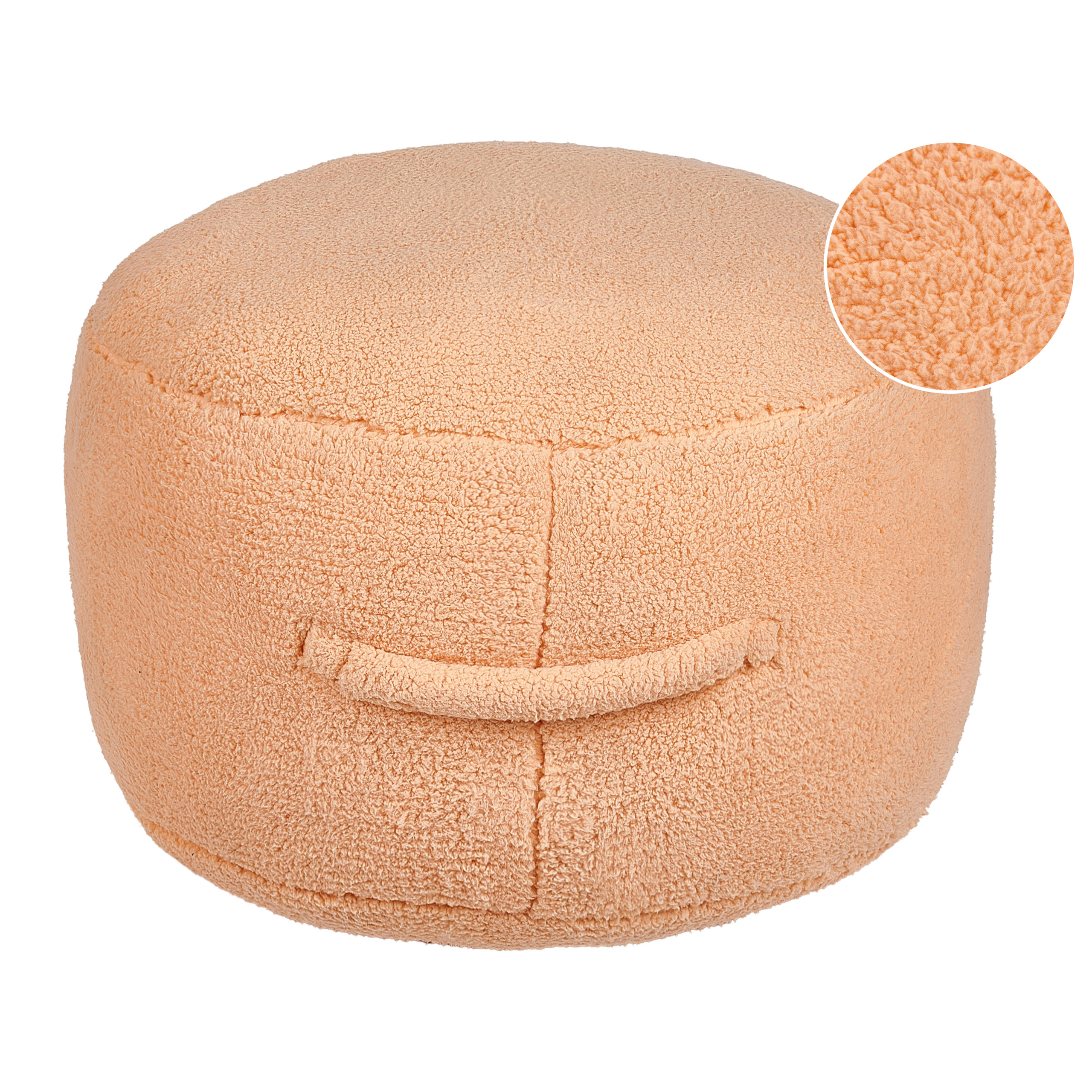 Sittpuff ADLANA Bouclé Persikorosa