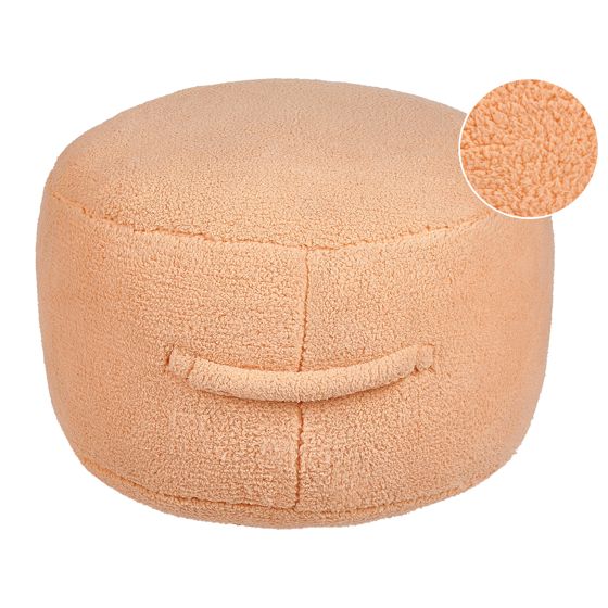 Sittpuff ADLANA Bouclé Persikorosa