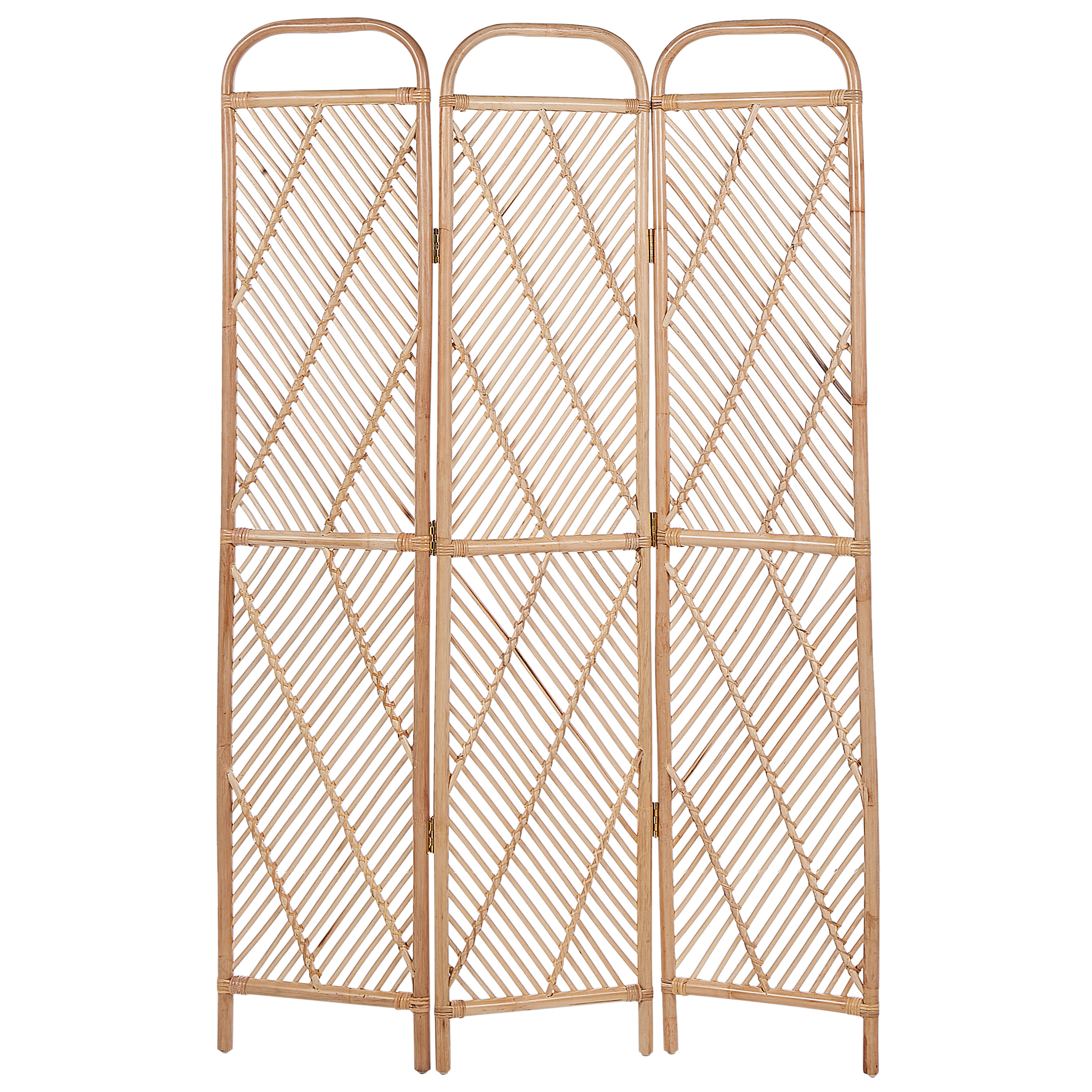 Rumsavdelare med 3 paneler COSENZA 106 cm 180 cm Ljusbrun