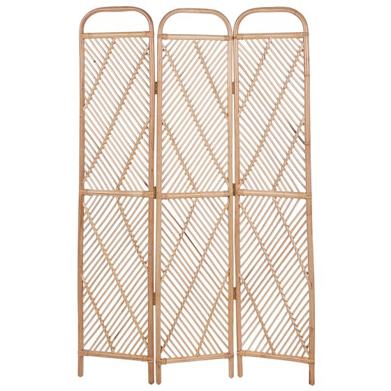 Rumsavdelare med 3 paneler COSENZA 106 cm 180 cm Ljusbrun
