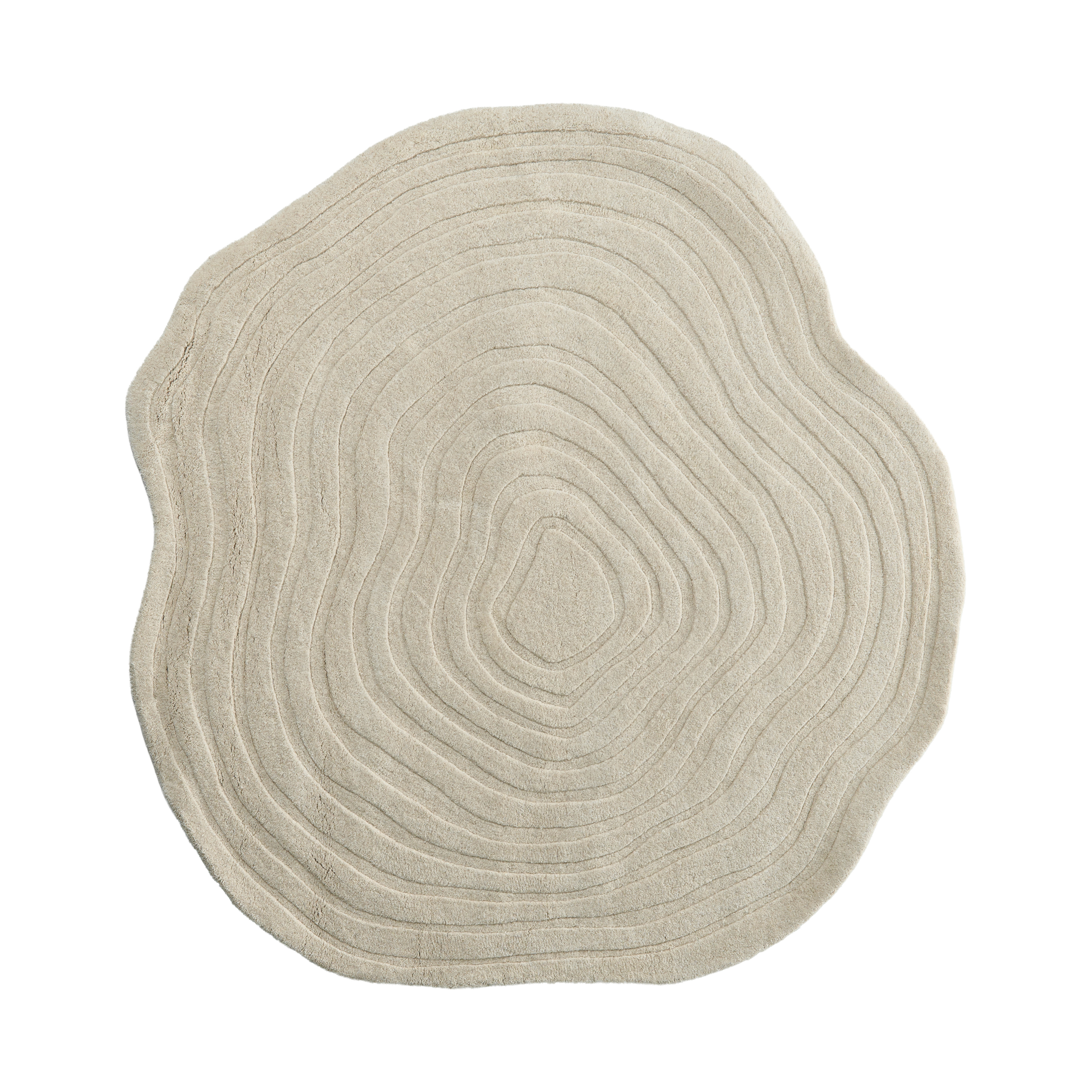 Matta ANKARAE Beige ø 160 cm Ull