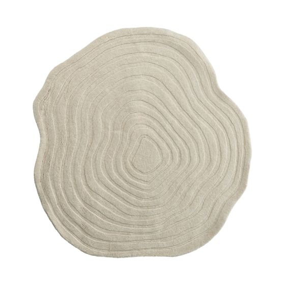 Matta ANKARAE Beige ø 160 cm Ull