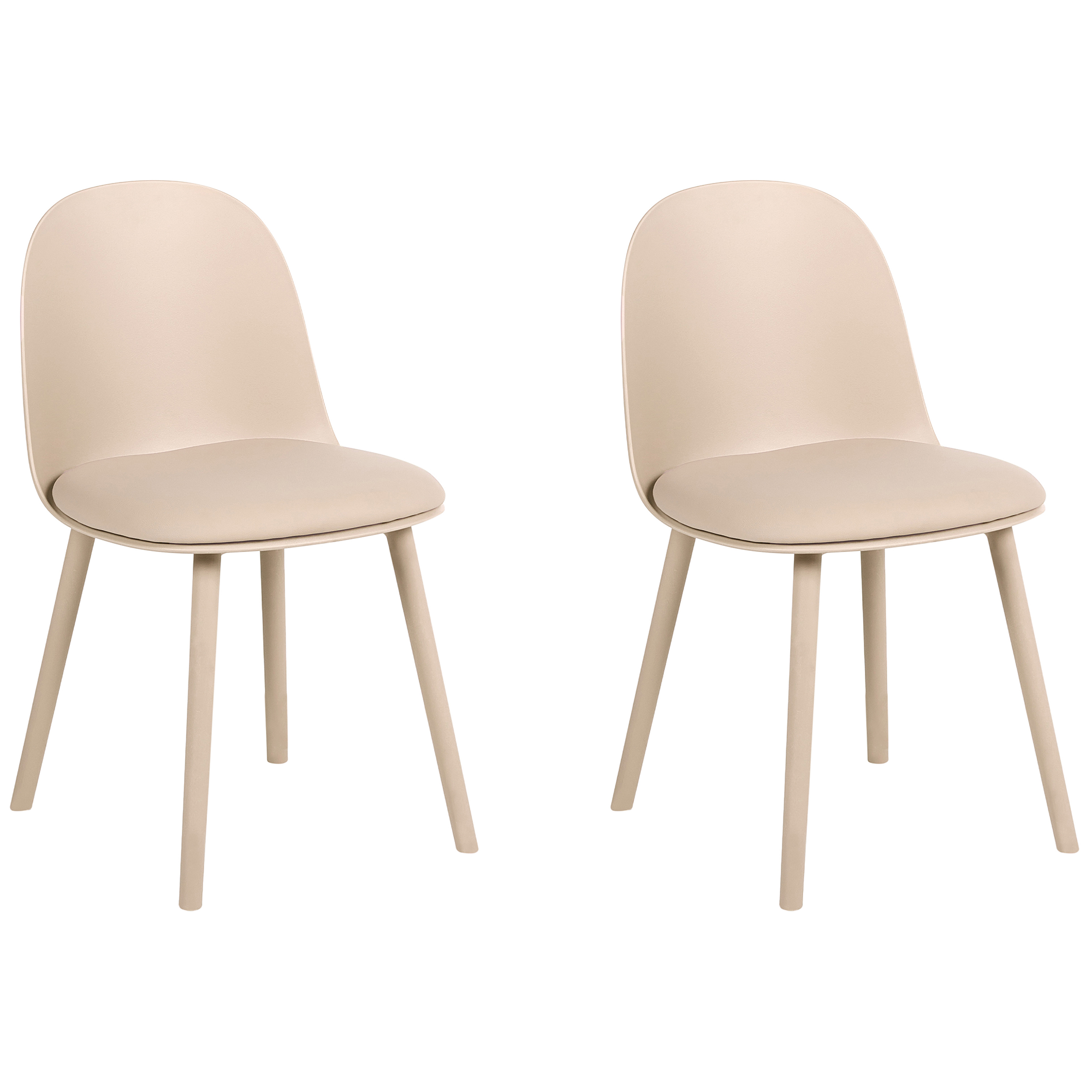 Set med 2 matstolar ANKENY Konstläder Beige