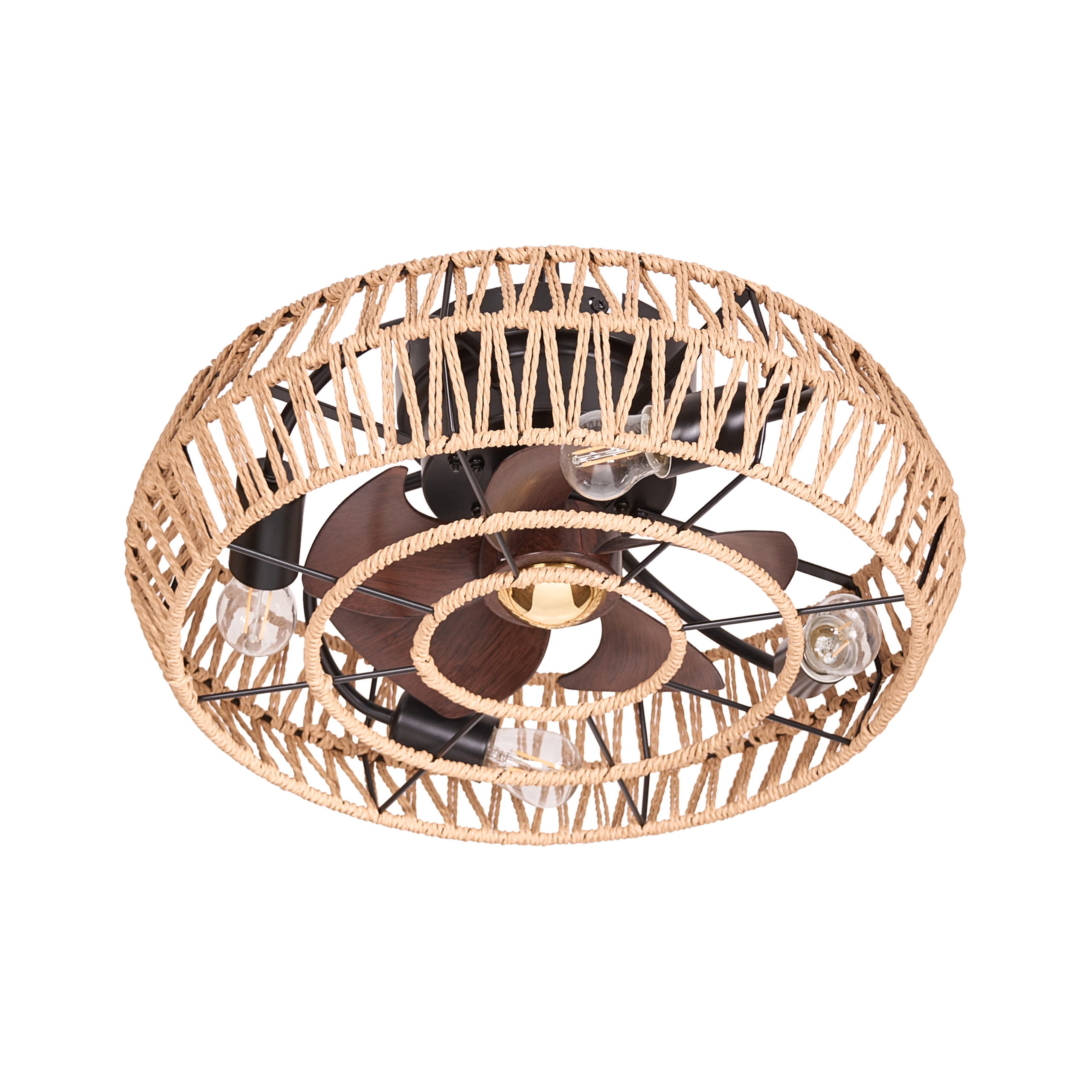 Takfläkt med lampa APOPKA med fjärrkontroll Naturlig