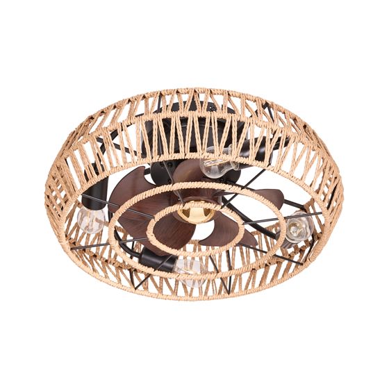 Takfläkt med lampa APOPKA med fjärrkontroll Naturlig