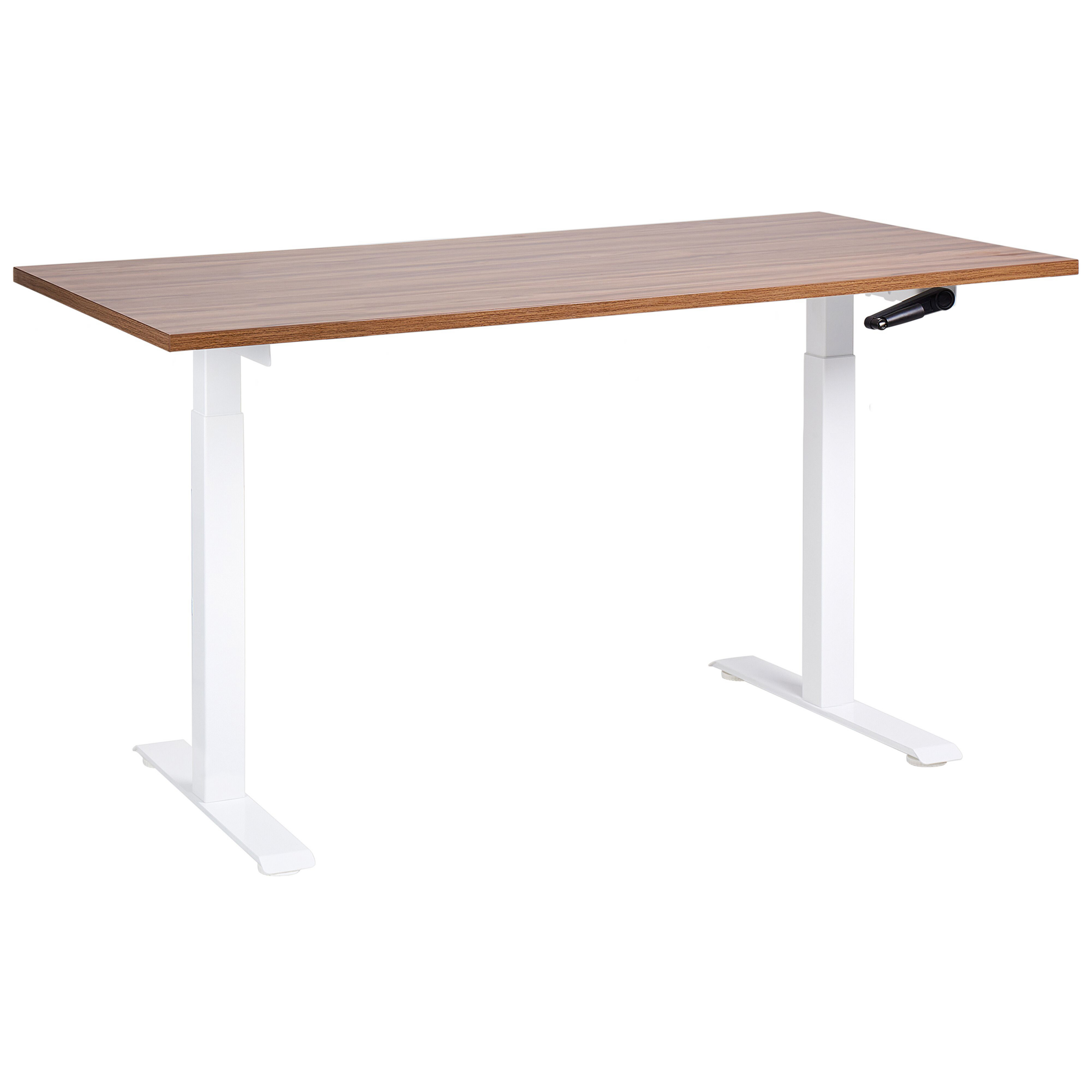 Manuellt höj- och sänkbart skrivbord DESTINES 160 cm 72 cm Brun/ Vit