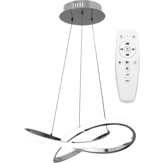 TOOLIGHT hängande taklampa APP389-CP LED Krom 9x44,5x90cm