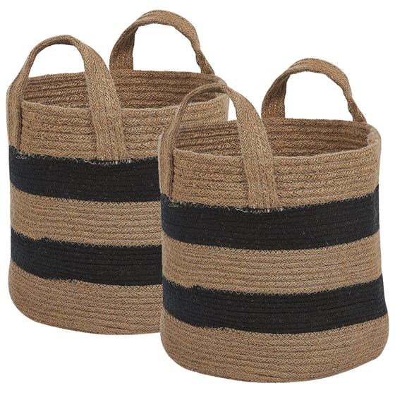 Set med 2 korgar GEREDE Jute Naturlig