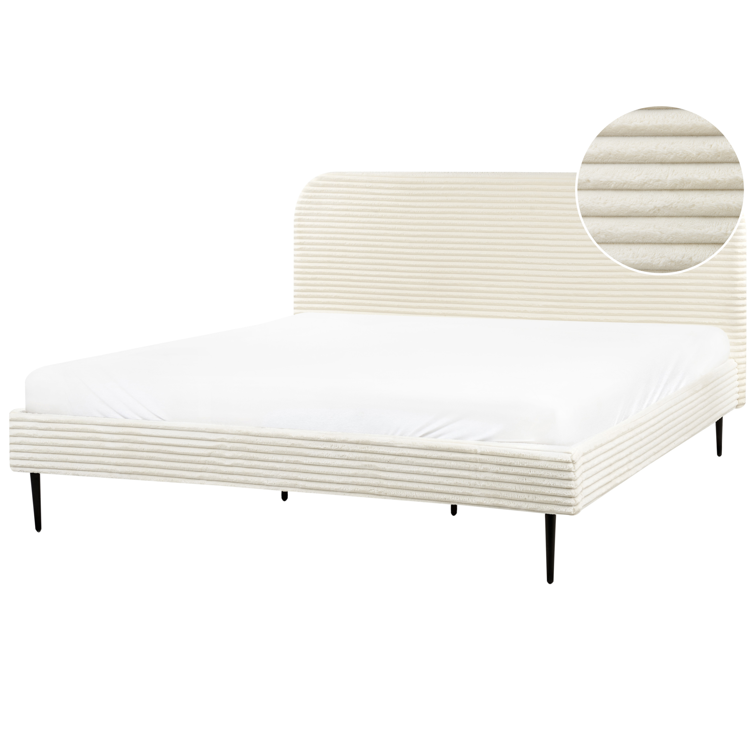 Säng med lamellram Manchester FLAYAT 180 x 200 cm Off-White
