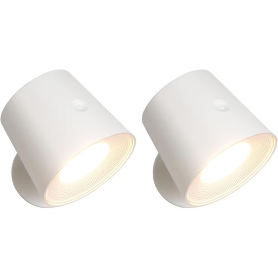 NETTLIFE Set med 2 inomhusvägglampor i metall, dimbara, moderna 360°