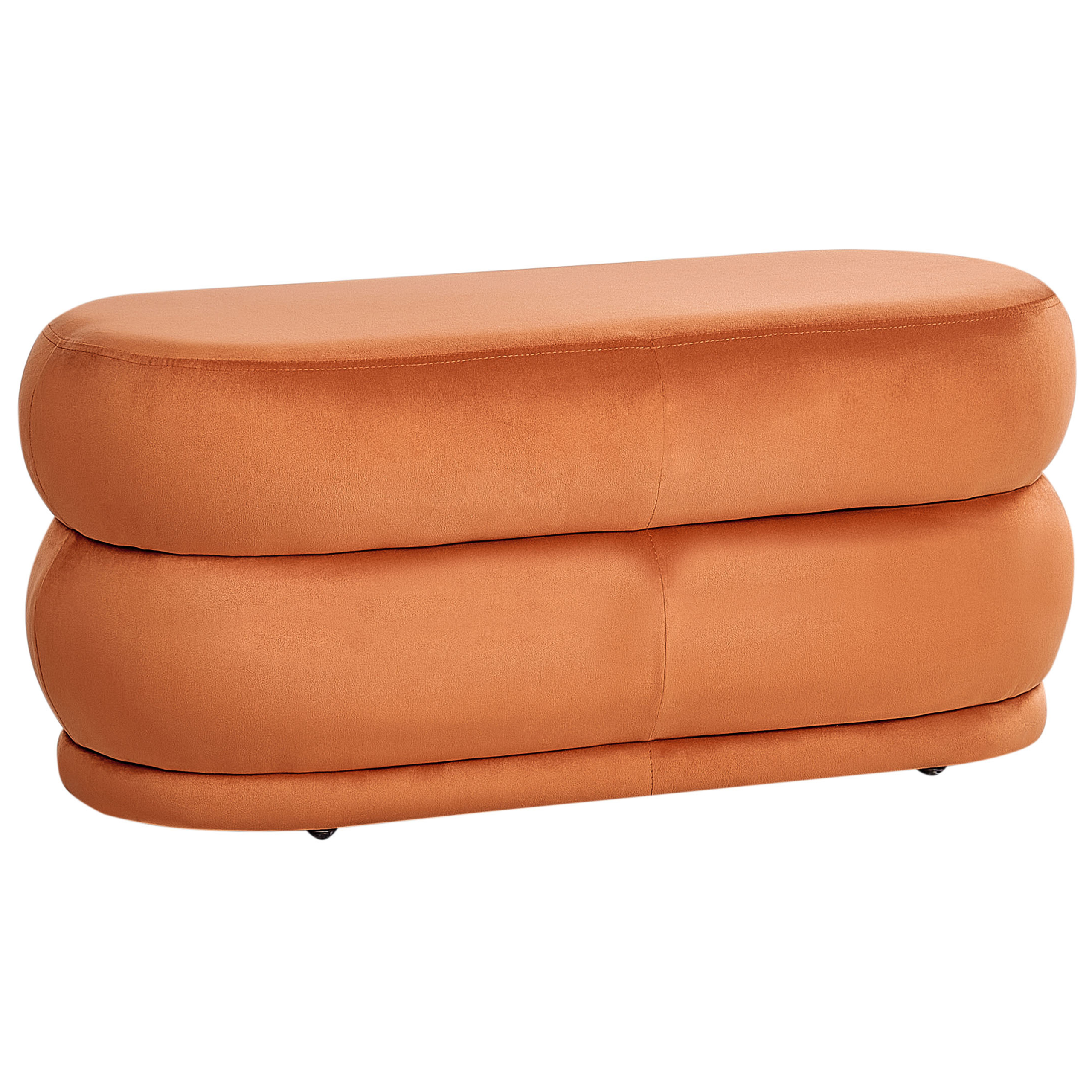Klädd bänk ELLENDALE Sammet Orange