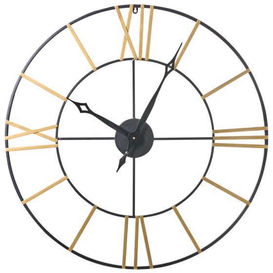Väggklocka VALSOT 80 cm Metall Guld
