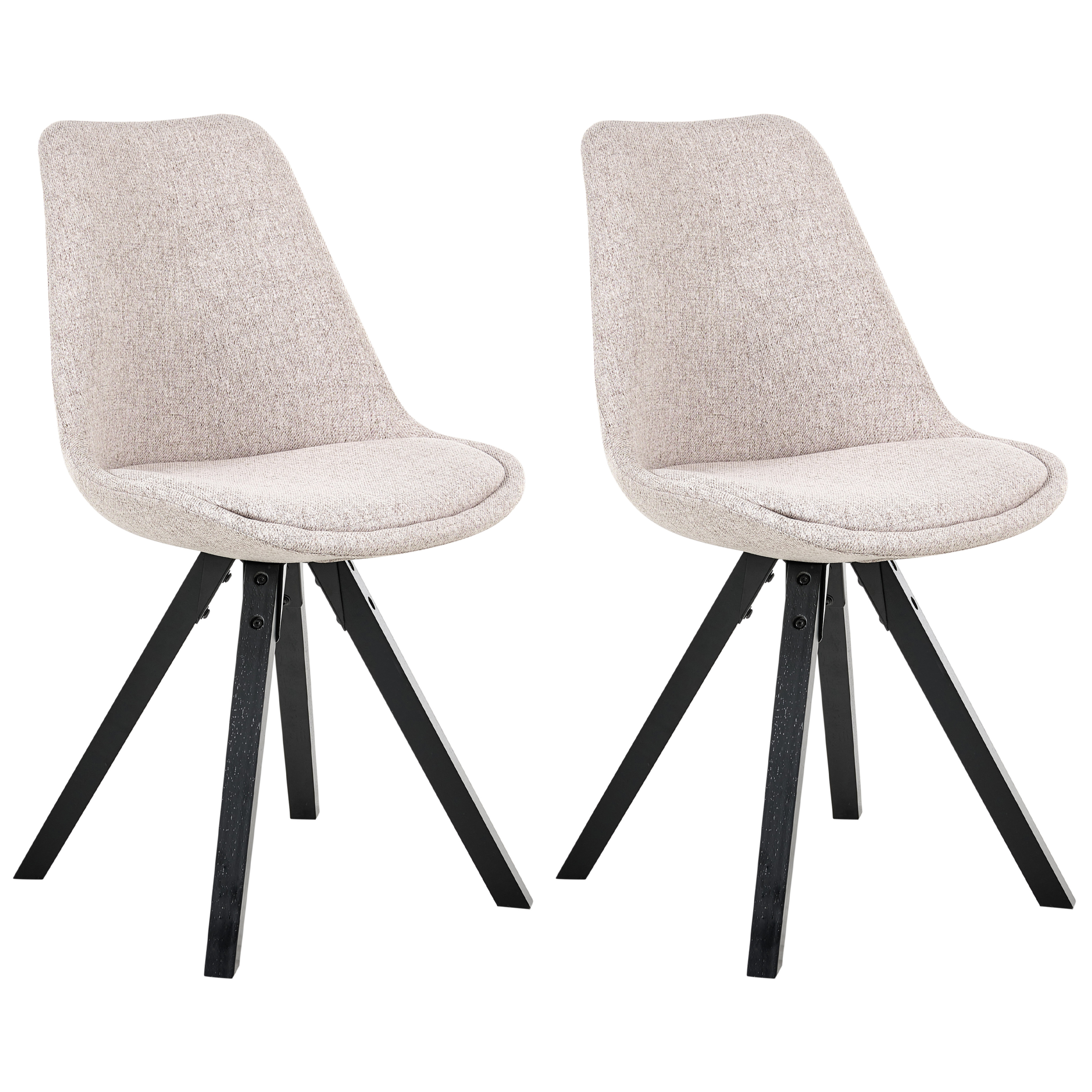 Set med 2 matstolar HEDLEY Beige