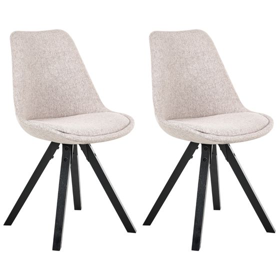 Set med 2 matstolar HEDLEY Beige