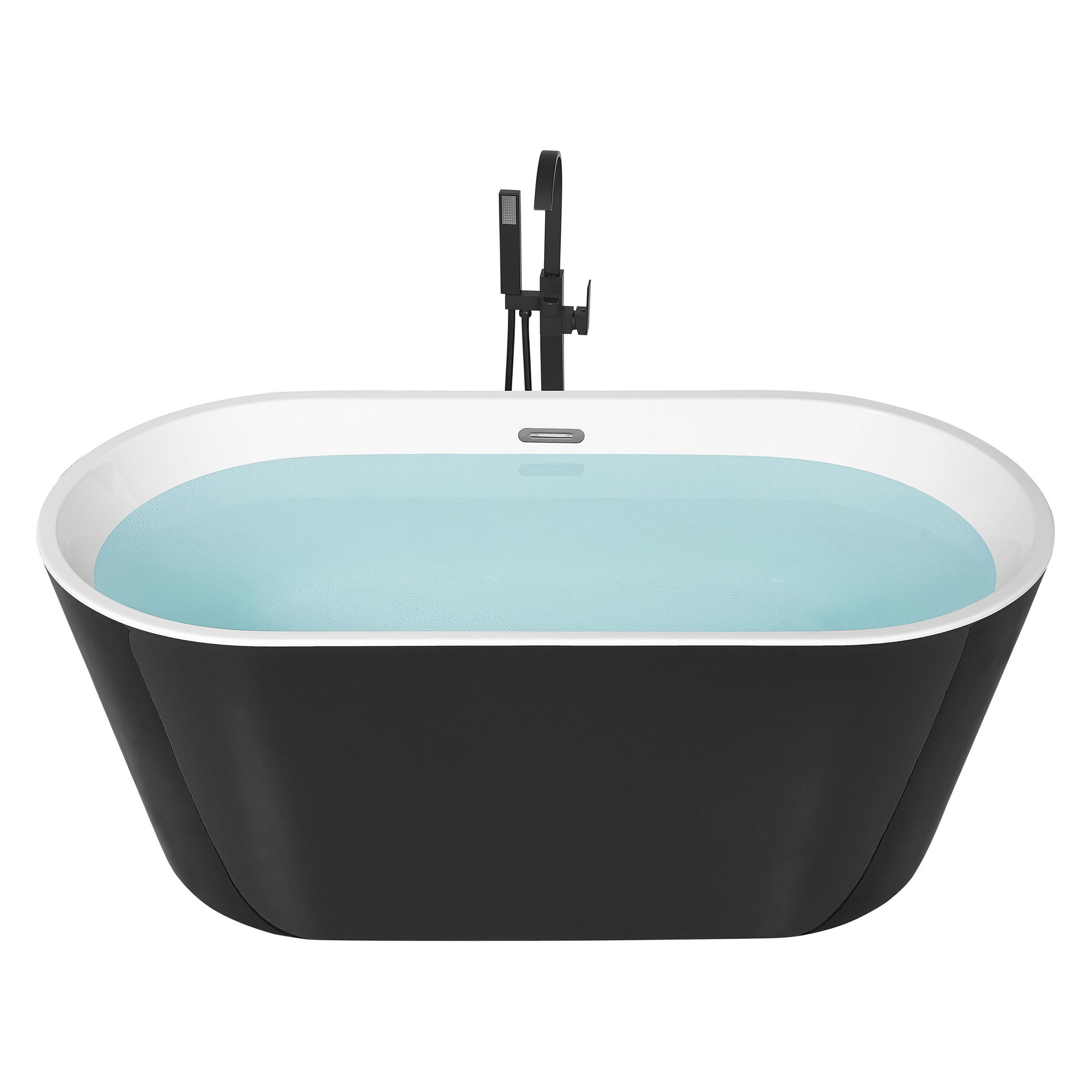 Fristående badkar HAVANA 1700 x 730 mm Svart/ Vit