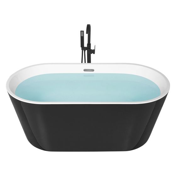 Fristående badkar HAVANA 1700 x 730 mm Svart/ Vit