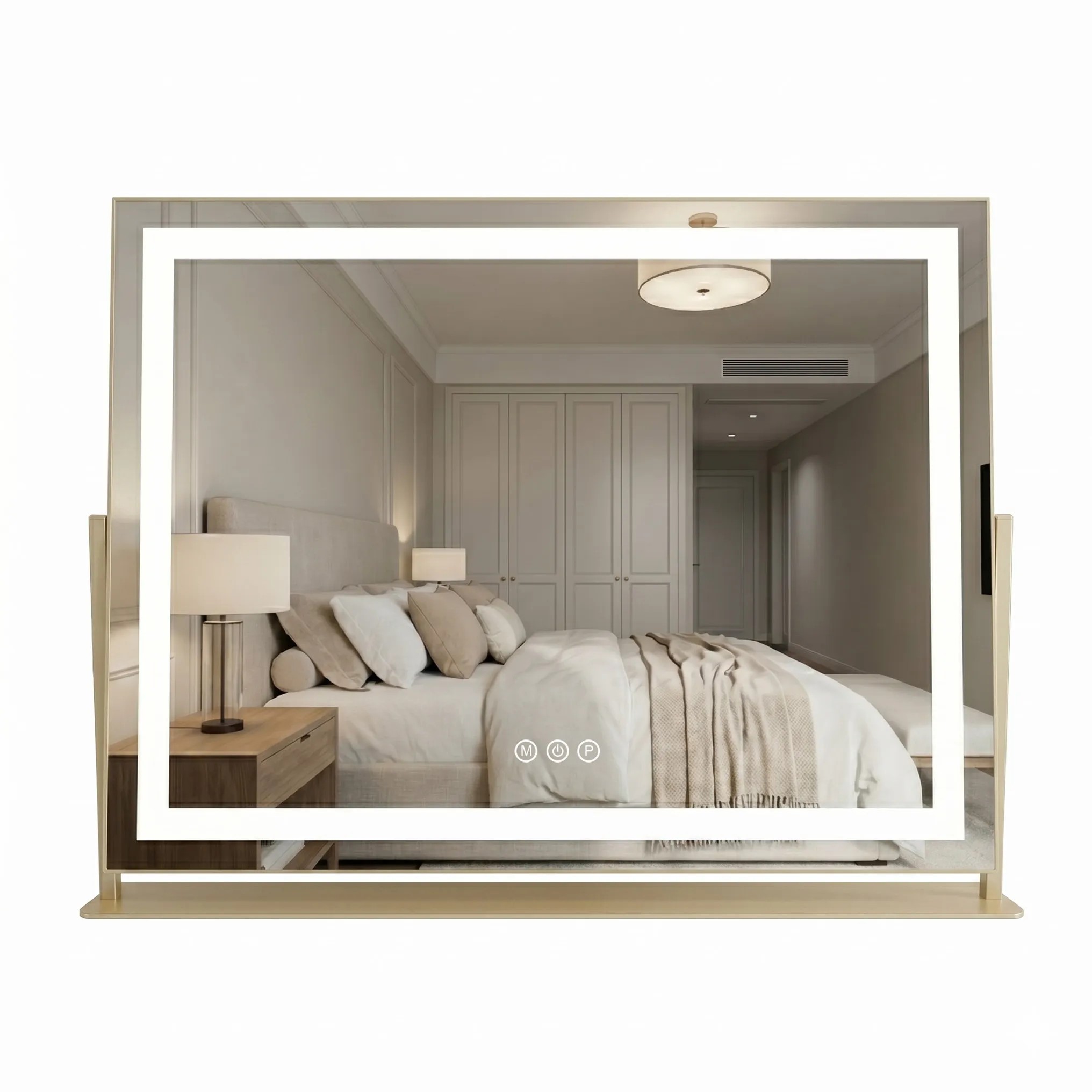 REA spegel Studio 58x45 LED Guld 10x62,5x46cm