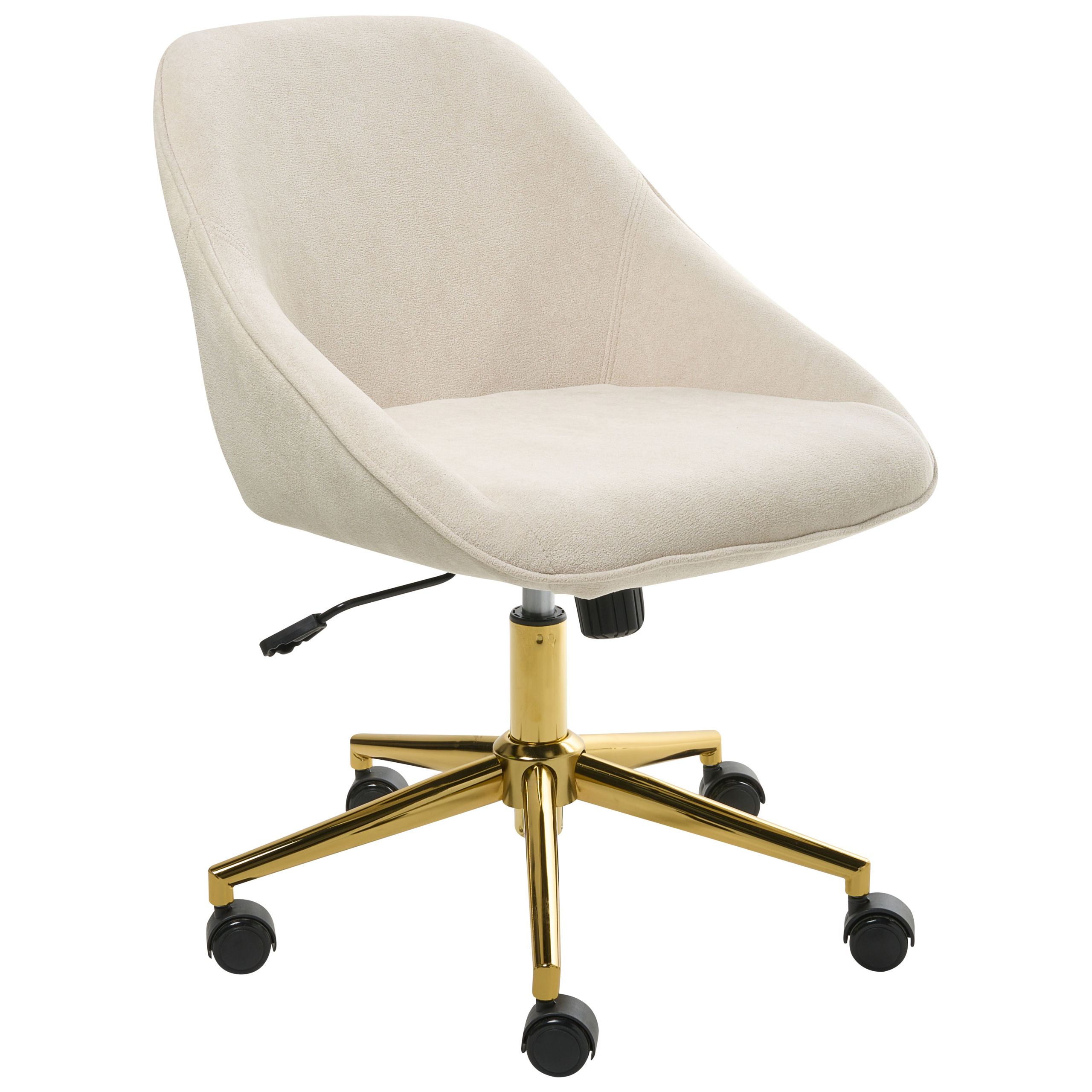 Skrivbordsstol BARDSDALE Sammet Ljusbeige