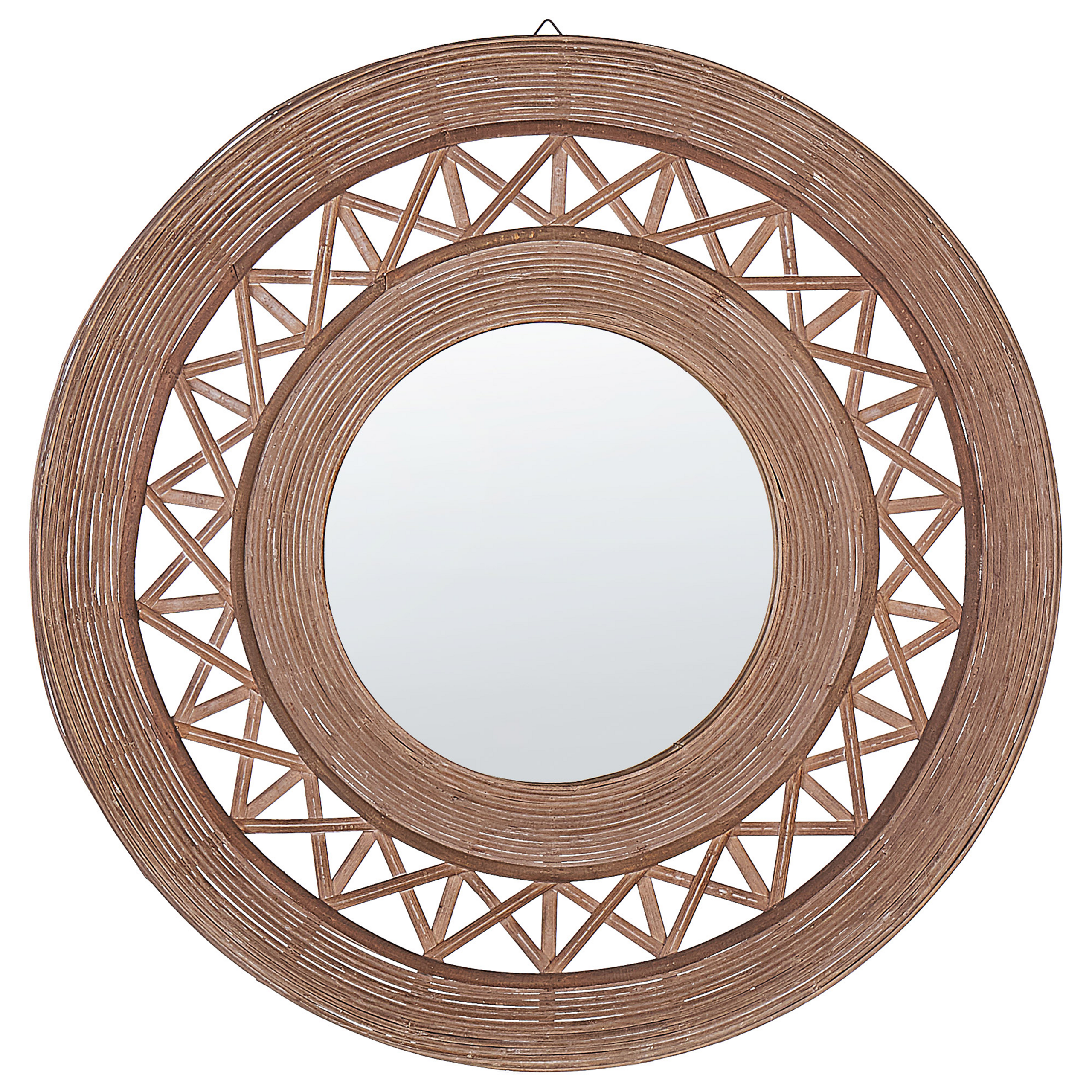 Väggspegel CACOMA 62 cm 62 cm Bambu Brun