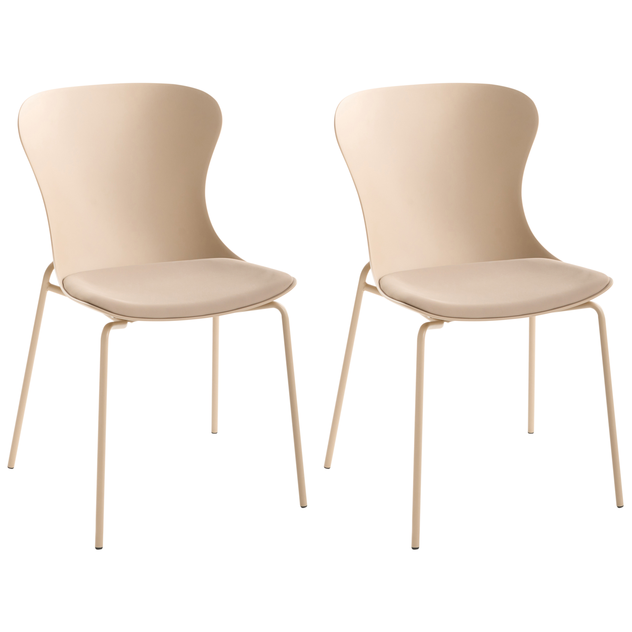 Set med 2 matstolar PITSBURG Beige