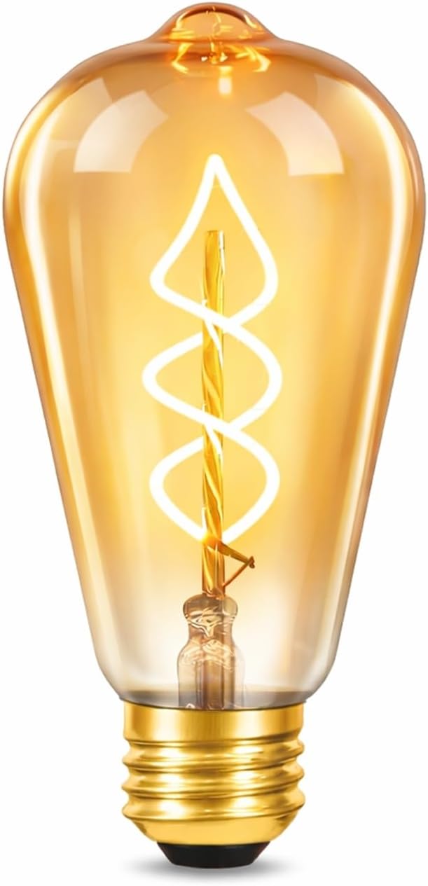 NETTLIFE 1 st Edison E27 LED vintage Dekorativ retrolampa 4W Spiralfilament LED ST64 2200K