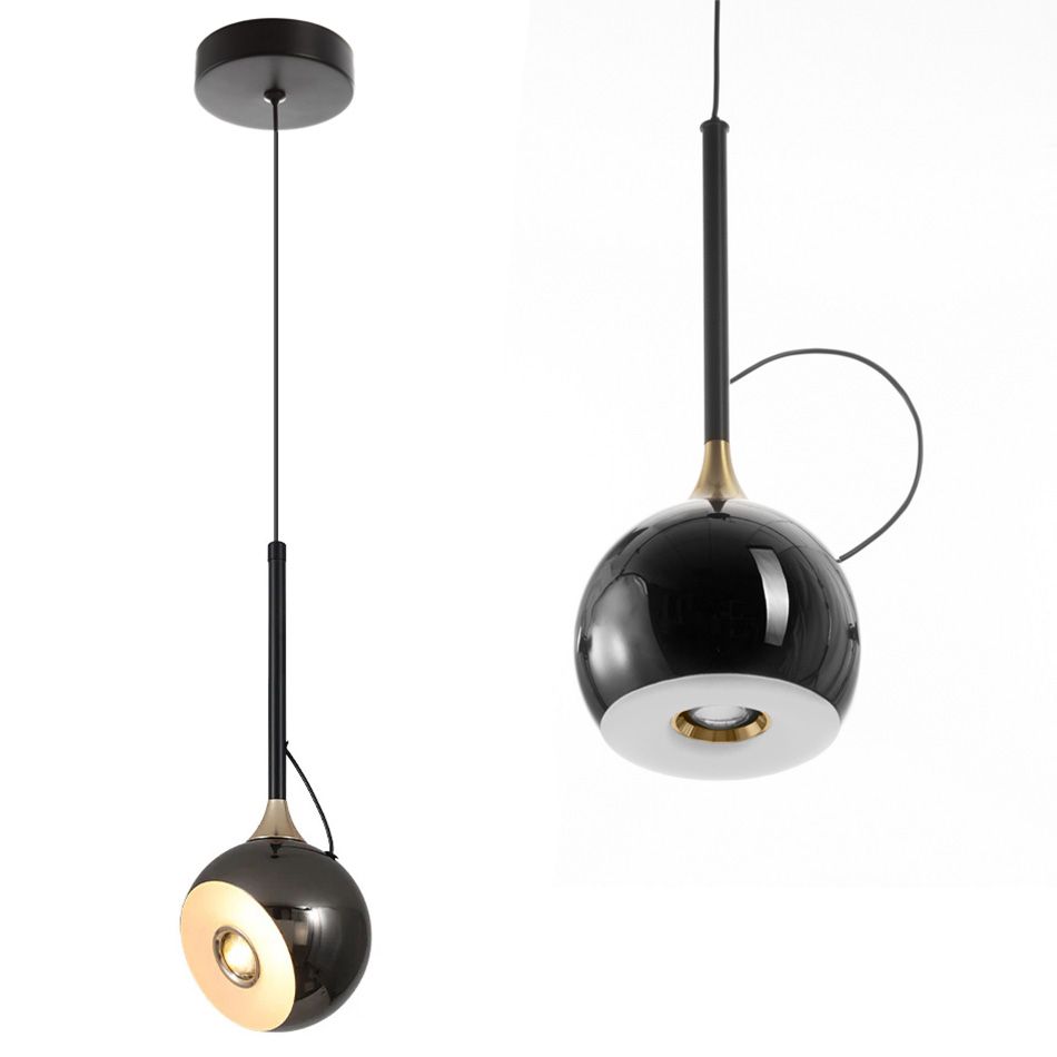 TOOLIGHT hängande taklampa G087-1CP LED Svart/Krom 30x13x30cm