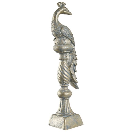Trädgårdsfigur HAARBY Påfågel Guld