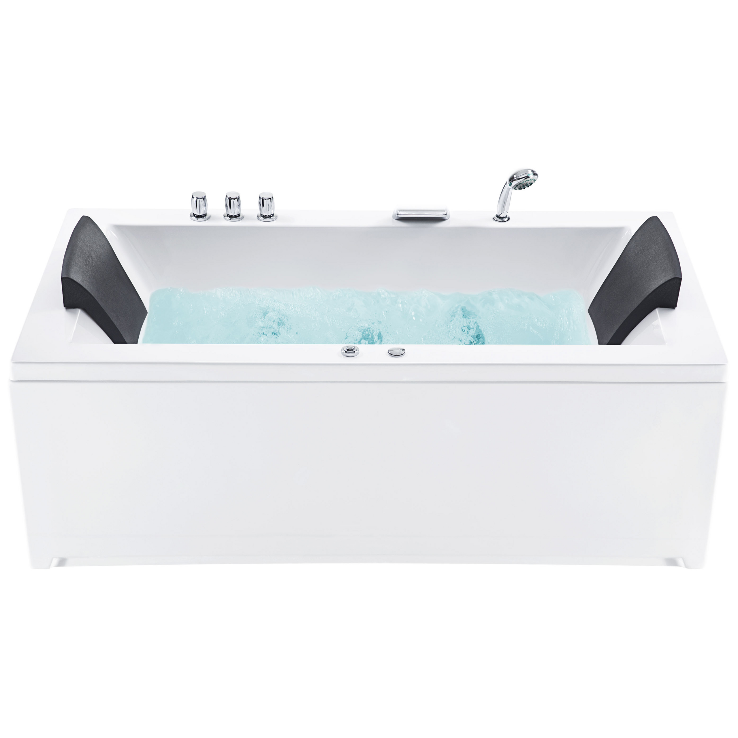 Hörnbubbelbadkar med LED VARADERO 1830 x 900 mm Vit Högervänd