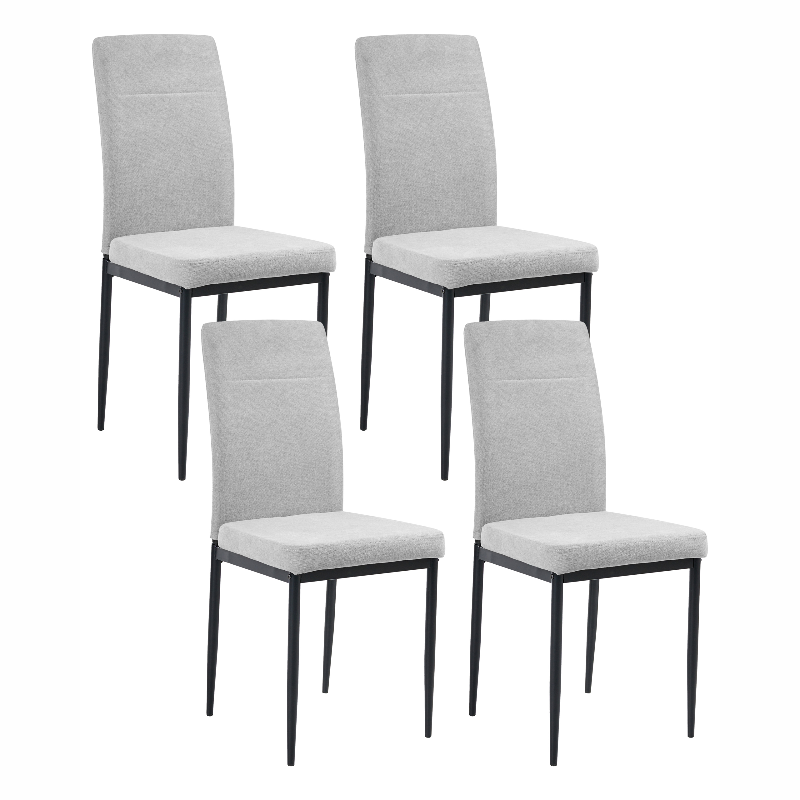 Set med 4 matstolar RINER Grå