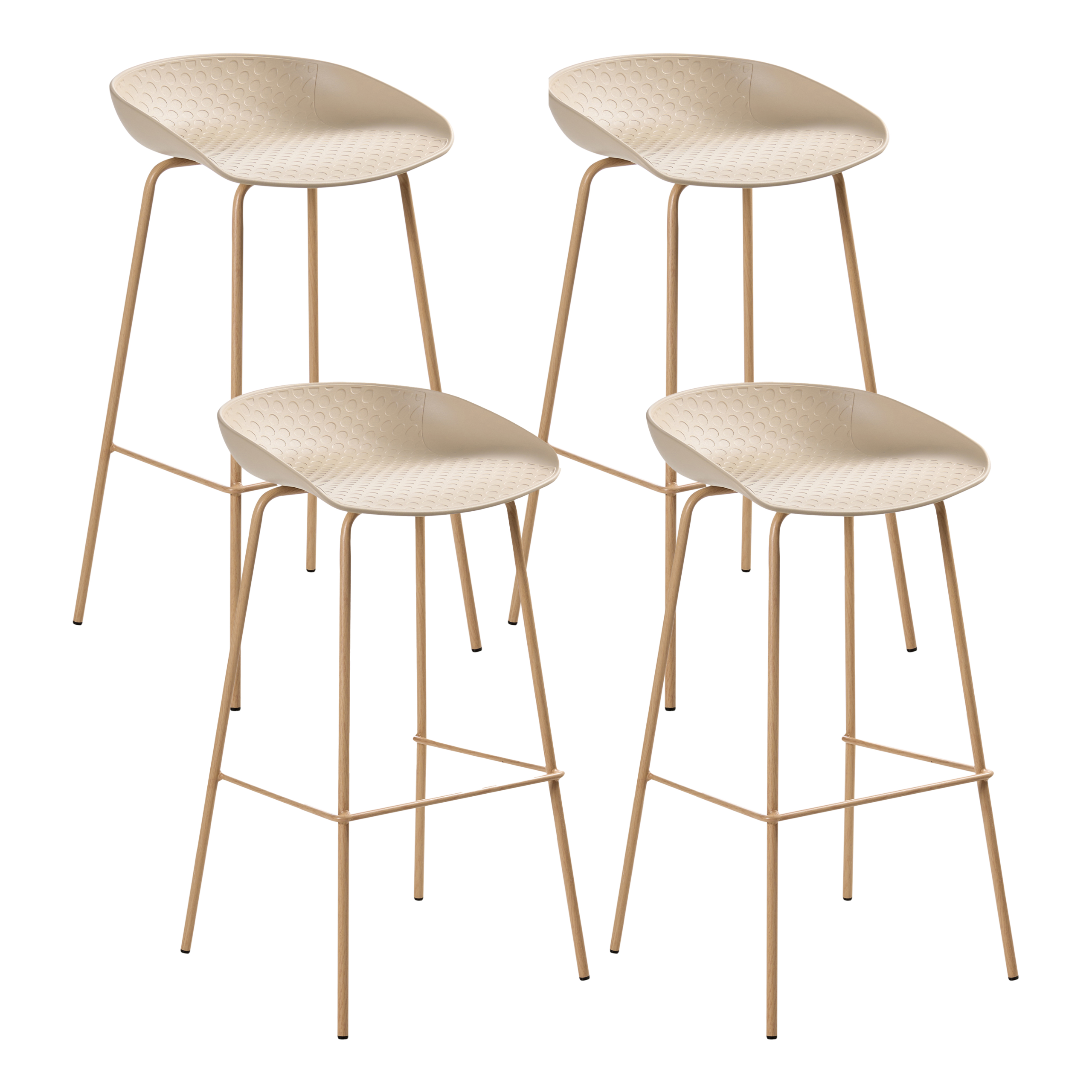 Set med 4 barstolar VENLO Beige