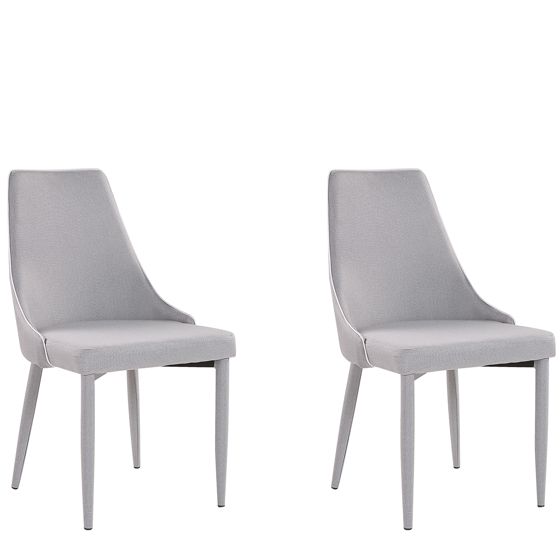 Set med 2 matstolar CAMINO Ljusgrå