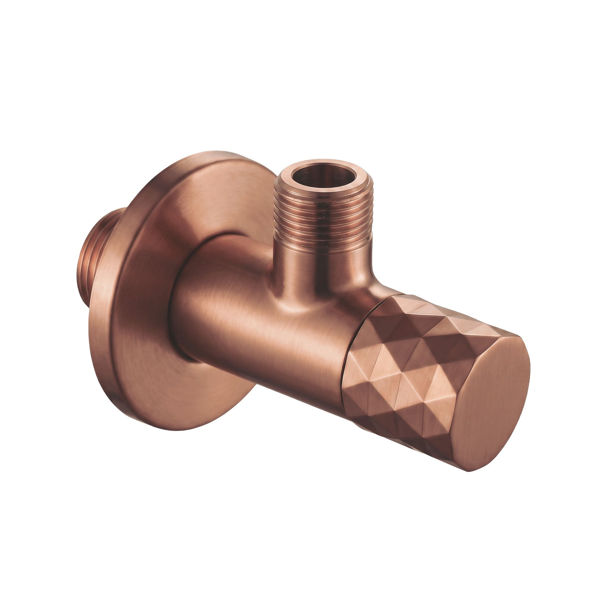 REA vinkelventil Diamond 03 1/2" x 3/8" , Borstad koppar, 6,8x5x4cm
