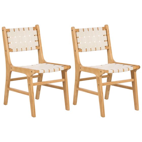 Set med 2 matstolar HUMBLE Trä Ljusbrun
