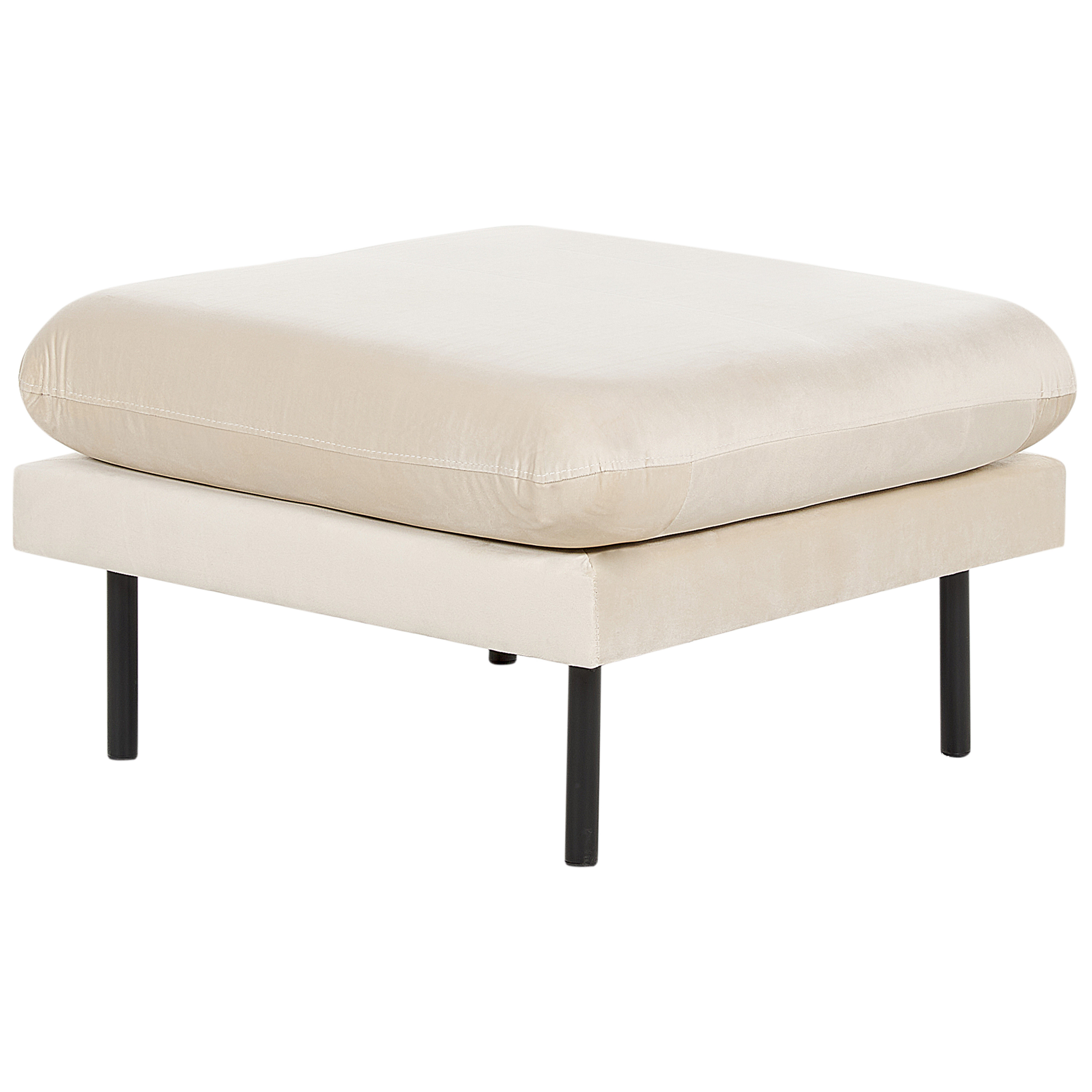 Fotpall VINTERBRO Sammet Ljusbeige