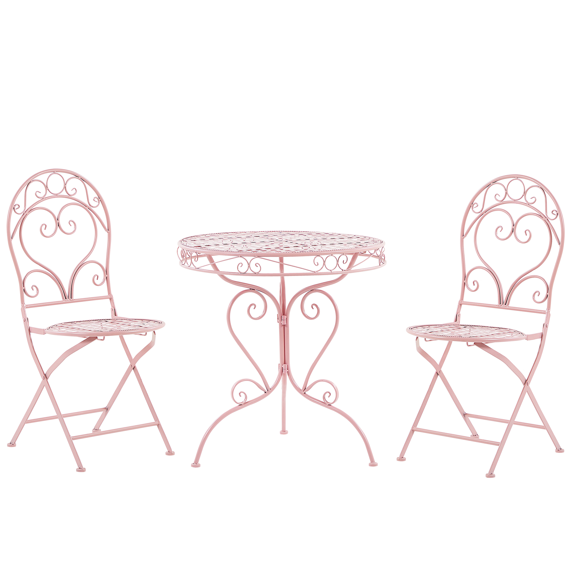 Caféset Fällbar ALBINIA Metall Rosa
